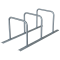 Bicycle rack - row arrangement | lean-on hoop made of steel tube  48 mm | hot-dip galvanized | for 3 bicycles